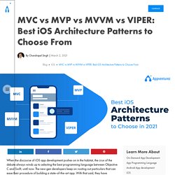 MVC vs MVP vs MVVM vs VIPER: Best iOS Architecture Patterns to Choose From