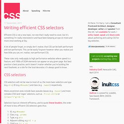 Writing efficient CSS selectors