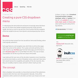 Creating a pure CSS dropdown menu
