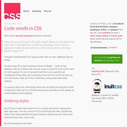 Code smells in CSS