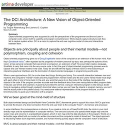 The DCI Architecture: A New Vision of Object-Oriented Programming