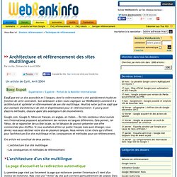 Exemple d’architecture d’un site multilingue pour le référencement