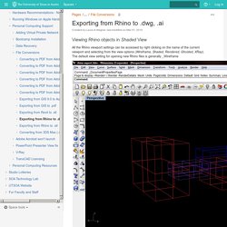 Exporting from Rhino to .dwg, .ai - School of Architecture Digital Technologies Wiki