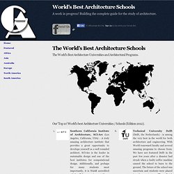 World's Best Architecture Schools and Universities - Top 10 List