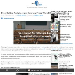 Free Online Architecture Courses From World-Class Universitites