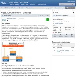Cisco ACI Architecture – Simplified