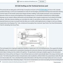 2D CAD Drafting Services – 3D Architecture Visualization Services