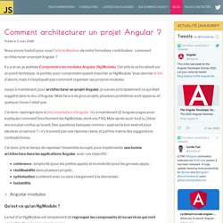 Comment architecturer un projet Angular ?