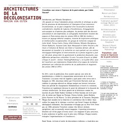Architectures de la décolonisation
