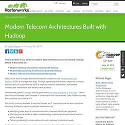 Modern Telecom Architectures Built with Hadoop