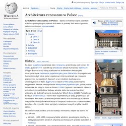 Architektura renesansu w Polsce