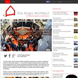 Blog Articles - The Angry Architect - Architizer‘s Architect Turned Architectural Critic. The Lost Soul of Metabolism. Passionate Purveyor of the Well-Versed Rant