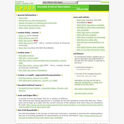 EAD: Encoded Archival Description Version 2002 Official Site (EAD Official Site, Library of Congress)