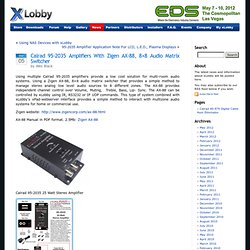 news » News Archive » Calrad 95-2035 Amplifiers With Zigen AX-88, 8×8 Audio Matrix Switcher