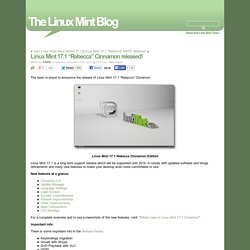 Linux Mint 17.1 “Rebecca” Cinnamon released!