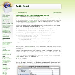 Surfin’ Safari - Blog Archive » WebKit Does HTML5 Client-side Da