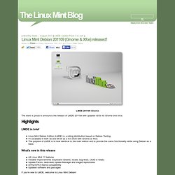 Linux Mint Debian 201109 (Gnome & Xfce) released!