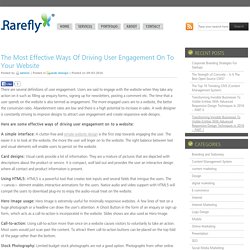 Blog Archive » The Most Effective Ways Of Driving User Engagement On To Your Website