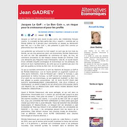 Jacques Le Goff : « Le Bon Coin », un risque pour la croissance et pour les profits