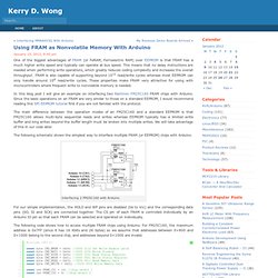 Using FRAM as Nonvolatile Memory With Arduino