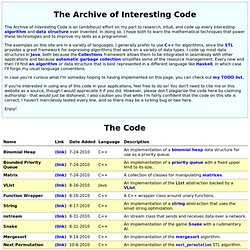 The Archive of Interesting Code