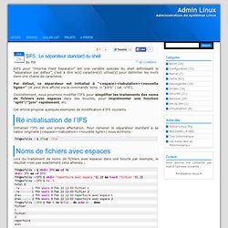 Admin Linux » Blog Archive » $IFS : Le séparateur standard du shell