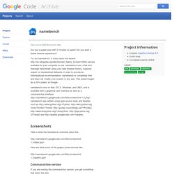 namebench - Project Hosting on Google Code