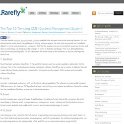 Blog Archive » The Top 10 Trending CMS (Content Management System)