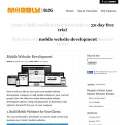 s Blog » Blog Archive Mobile Website Development