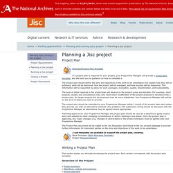 Planning a Jisc project : Jisc