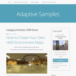 HDR Panos / Adaptive Samples