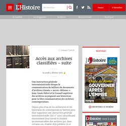 Accès aux archives classifiées - suite