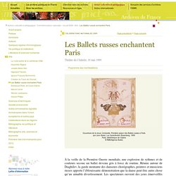 Les ballets russes à Paris