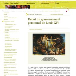1661, avènement de Louis XIV [ressource]
