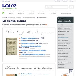 Les archives en ligne - Département de la Loire