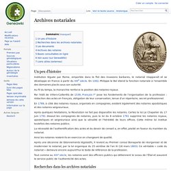 Archives notariales — GeneaWiki
