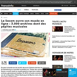 La Sacem ouvre son musée en ligne : 3.000 archives dont des pépites musicales