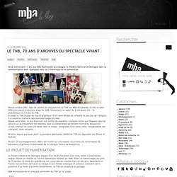 Blog MBA Multimédia - Le TNB, 70 ans d’archives du spectacle vivant