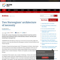 Two Norwegians' architecture of necessity