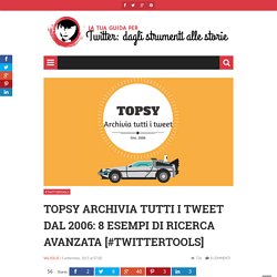Topsy archivia tutti i tweet: 8 esempi di ricerca avanzata [#TwitterTools]