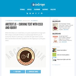Arctext.js - Curving Text with CSS3 and jQuery