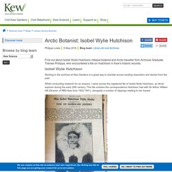 Arctic Botanist: Isobel Wylie Hutchison