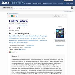Arctic ice management - Desch - 2017 - Earth's Future