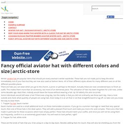 arcticstoree - Fancy official aviator hat with different colors and size