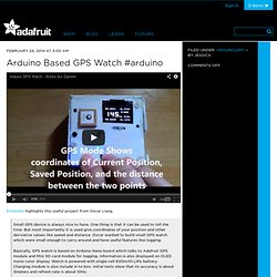 Arduino Based GPS Watch #arduino