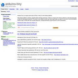 arduino-tiny - ATtiny core for Arduino