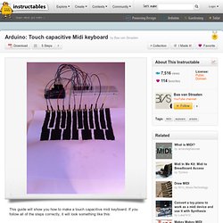 Arduino: Touch capacitive Midi keyboard