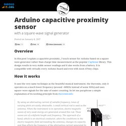 Arduino capacitive proximity sensor