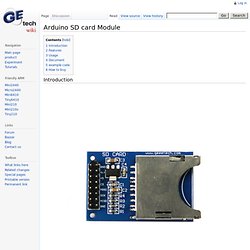 Arduino SD card Module - Geeetech Wiki