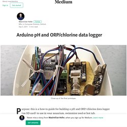 Arduino pH and ORP/chlorine data logger – Maximilian Hofer